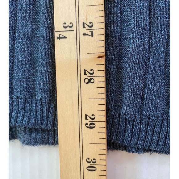 Claiborne Men's Navy Blue Ribbed Round Crew Neck Long Sleeve Sweater Size XL - Picture 5 of 8